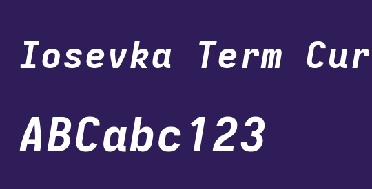 Iosevka Term Curly XBdEx