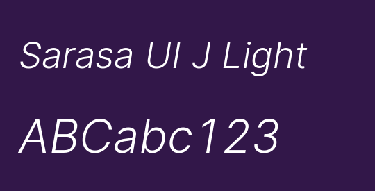 Sarasa UI J Light