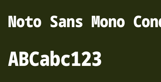 Noto Sans Mono Condensed Black