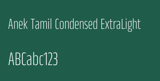 Anek Tamil Condensed ExtraLight