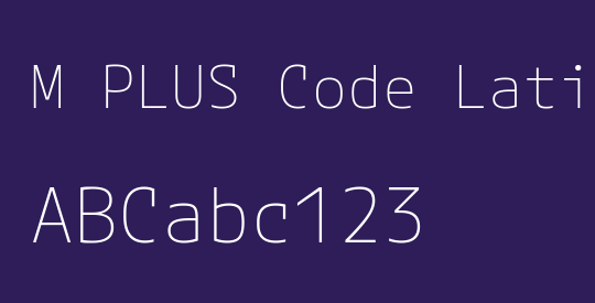 M PLUS Code Latin Expanded ExtraLight