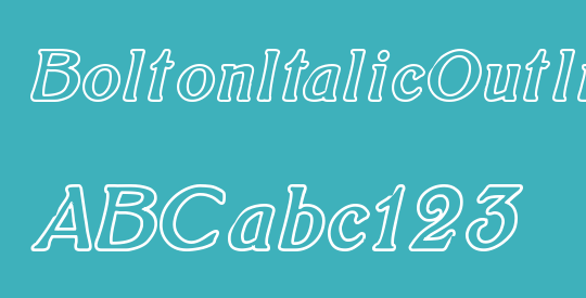 BoltonItalicOutline