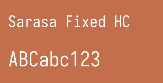 Sarasa Fixed HC