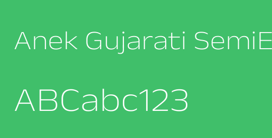 Anek Gujarati SemiExpanded ExtraLight