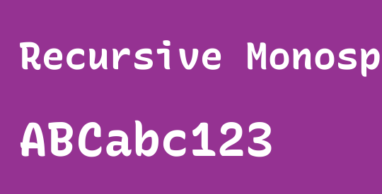 Recursive Monospace Casual