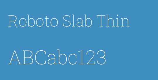 Roboto Slab Thin