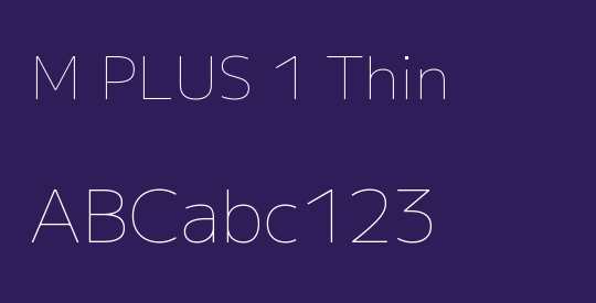 M PLUS 1 Thin