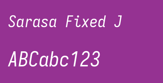 Sarasa Fixed J