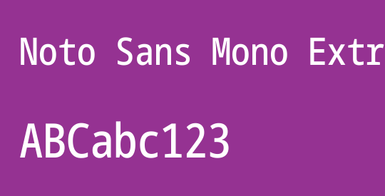 Noto Sans Mono ExtraCondensed Medium