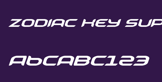 Zodiac Key Super-Italic