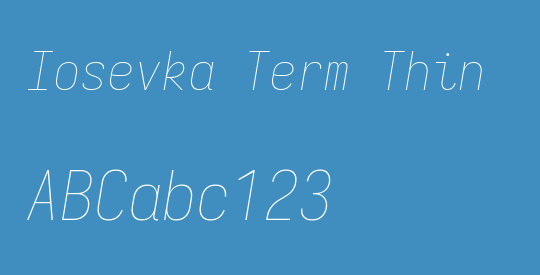Iosevka Term Thin