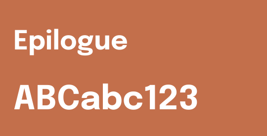 Epilogue