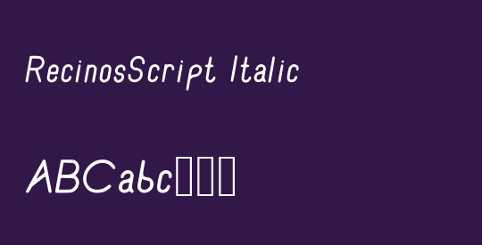 RecinosScript Italic