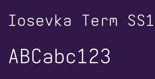 Iosevka Term SS12 LtEx