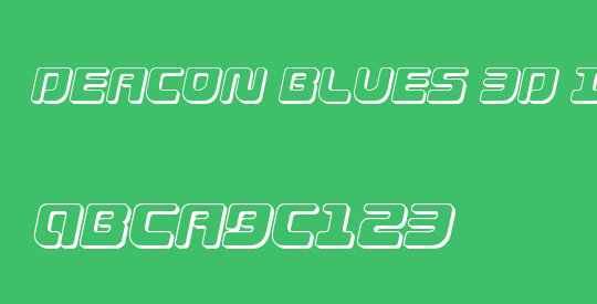 Deacon Blues 3D Italic