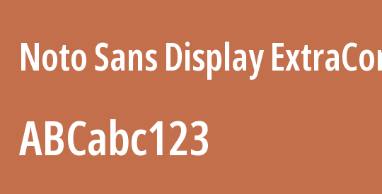 Noto Sans Display ExtraCondensed SemiBold