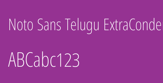 Noto Sans Telugu ExtraCondensed ExtraLight