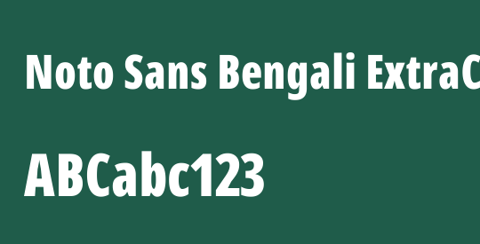 Noto Sans Bengali ExtraCondensed ExtraBold
