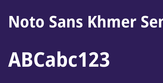 Noto Sans Khmer SemiCondensed