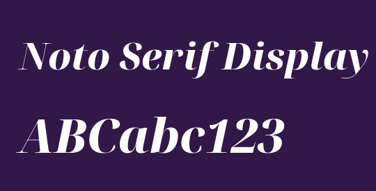 Noto Serif Display ExtraBold