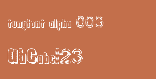 tungfont alpha 003