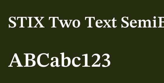 STIX Two Text SemiBold