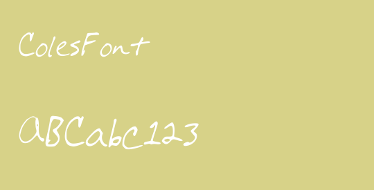 ColesFont