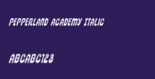 Pepperland Academy Italic
