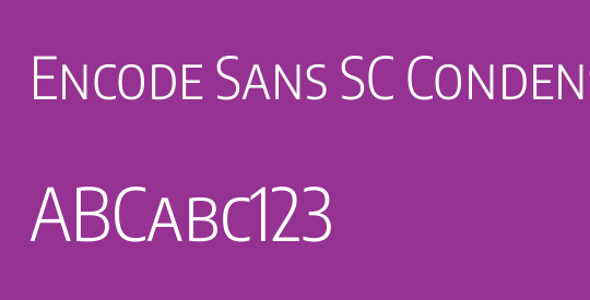 Encode Sans SC Condensed Light