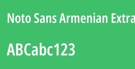 Noto Sans Armenian ExtraCondensed SemiBold