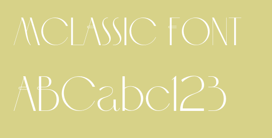 MCLASSIC FONT
