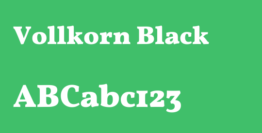 Vollkorn Black