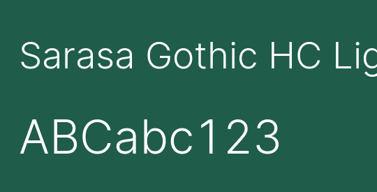 Sarasa Gothic HC Light