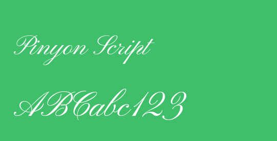 Pinyon Script