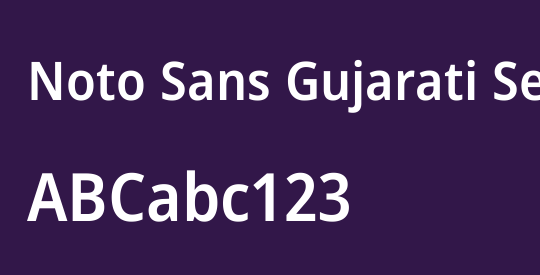 Noto Sans Gujarati SemiCondensed SemiBold