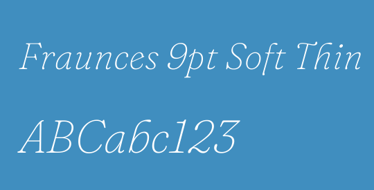 Fraunces 9pt Soft Thin