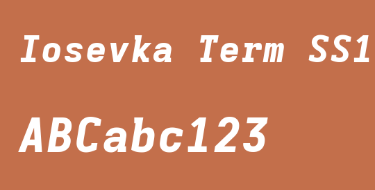 Iosevka Term SS16 HvExObl