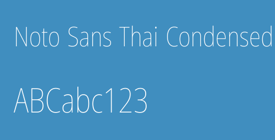 Noto Sans Thai Condensed Thin
