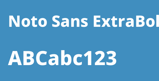 Noto Sans ExtraBold