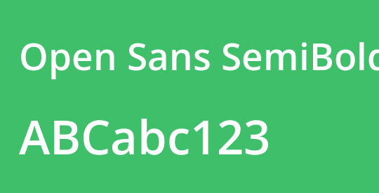 Open Sans SemiBold