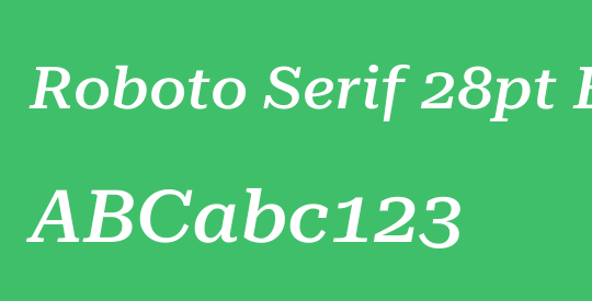Roboto Serif 28pt Expanded Medium