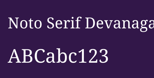 Noto Serif Devanagari