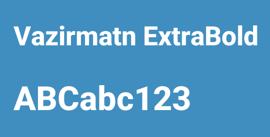 Vazirmatn ExtraBold