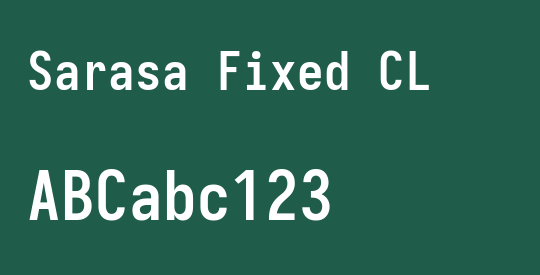 Sarasa Fixed CL