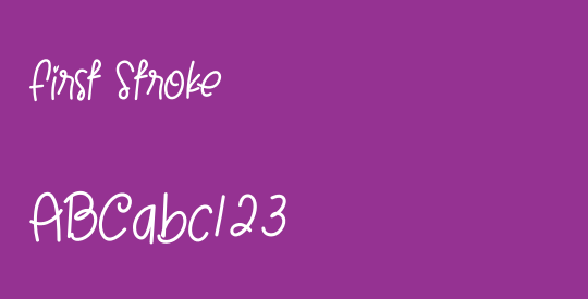 First Stroke