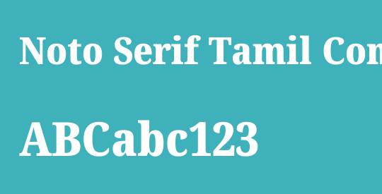 Noto Serif Tamil Condensed Black