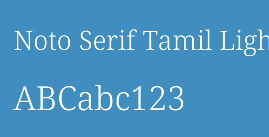 Noto Serif Tamil Light