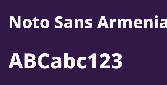 Noto Sans Armenian ExtraBold