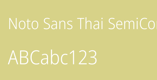Noto Sans Thai SemiCondensed Light