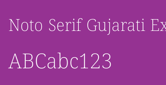 Noto Serif Gujarati ExtraLight